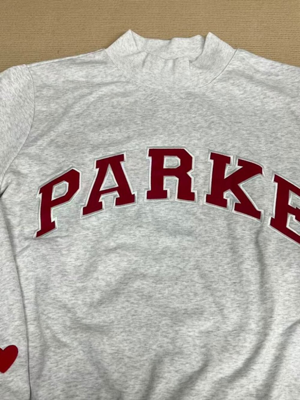 PARKE Grey Mock Neck Sweatshirt - Picture 2 of 6